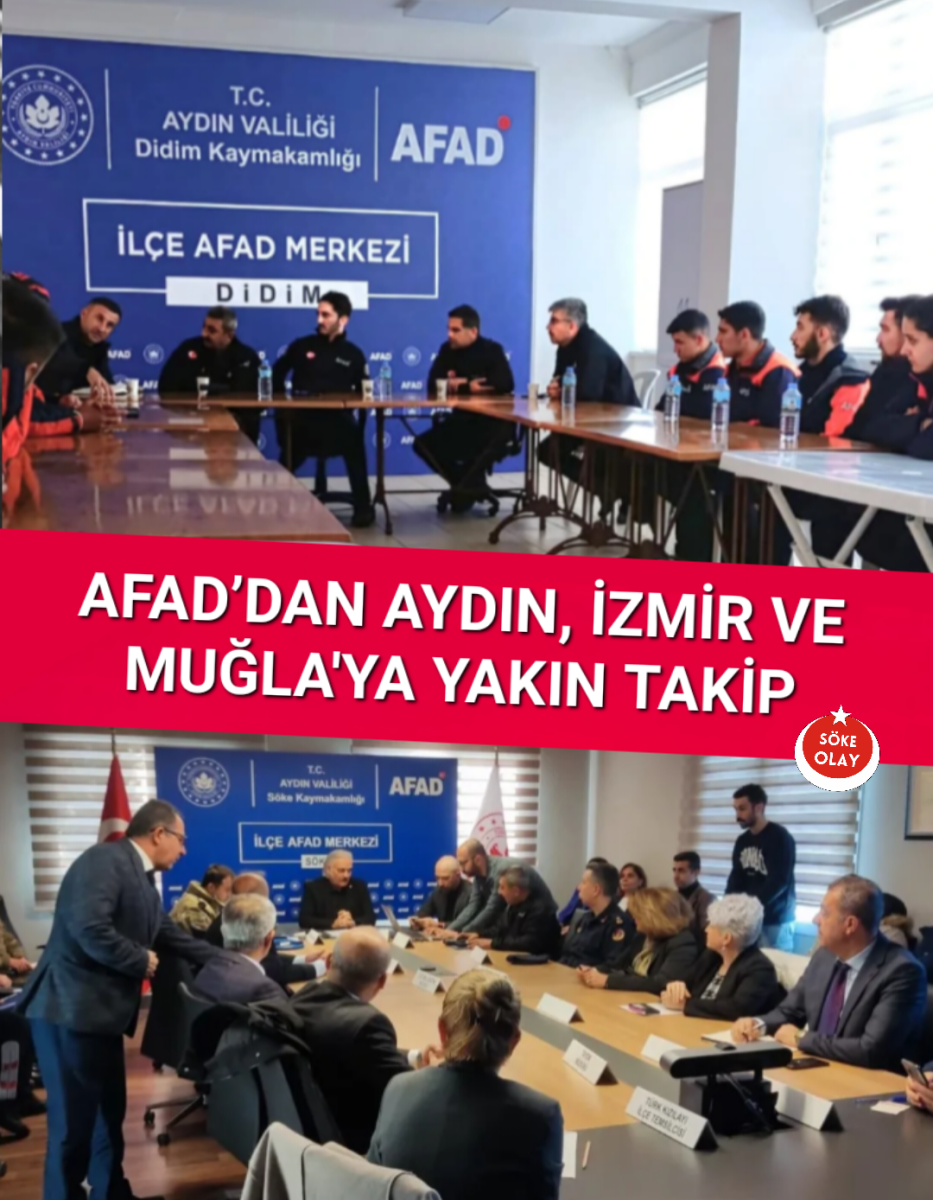 AFAD’DAN AYDIN, İZMİR VE MUĞLA'YA YAKIN TAKİP