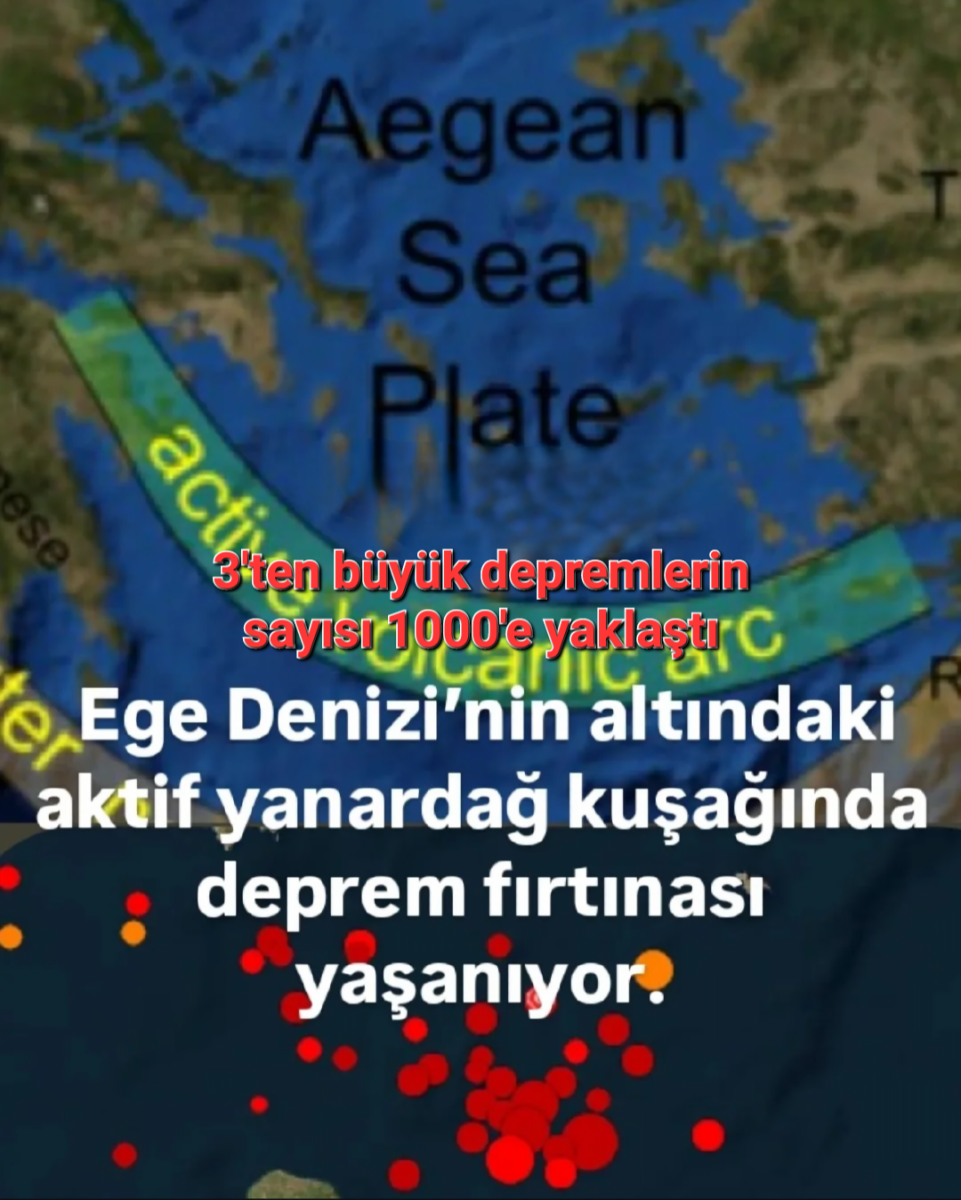 EGE DENİZİ’NDE 1000'E YAKIN SARSINTI KAYDEDİLDİ 