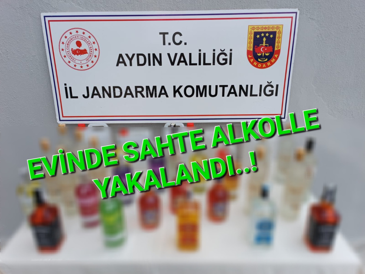 EVİNDE SAHTE ALKOLLE YAKALANDI..! 