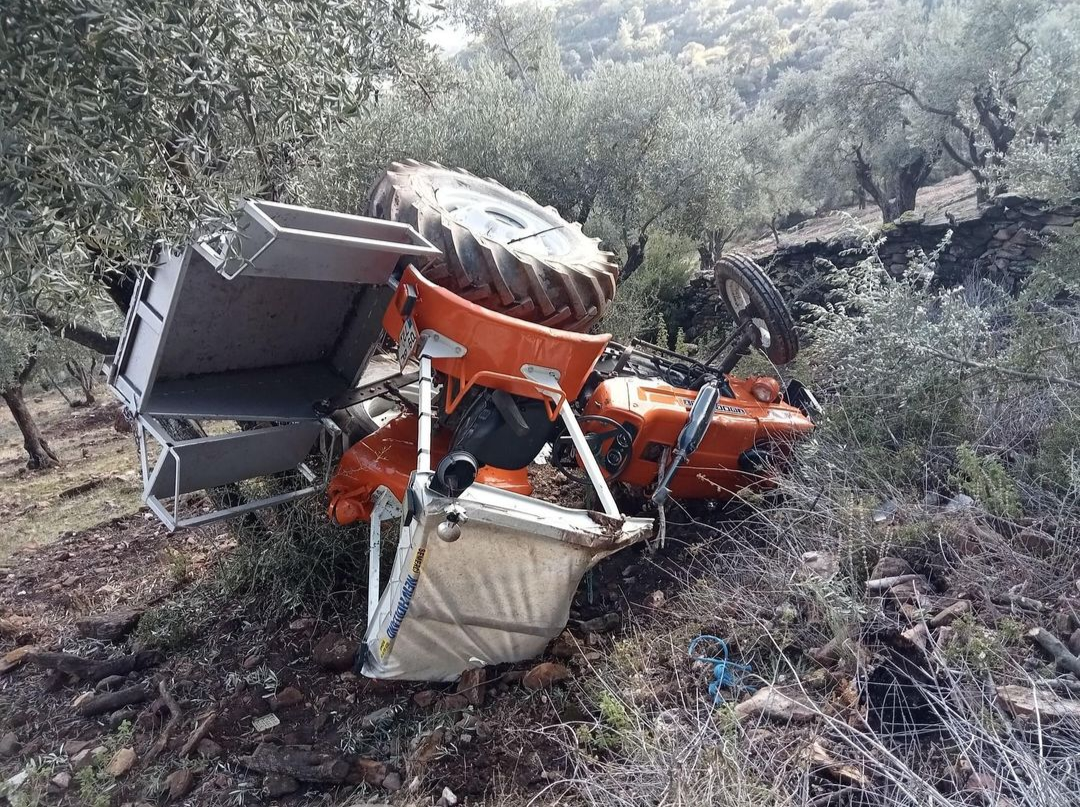 SÖKE'DE TRAKTÖR KAZASI 1 YARALI 